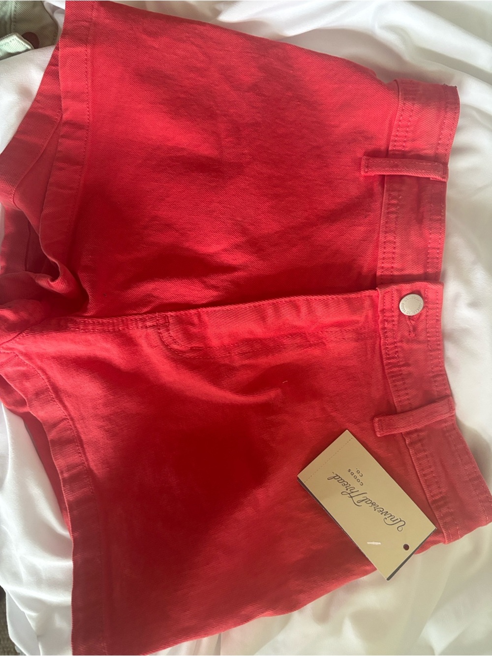 Source Unknown Red High Waist Women's Shorts